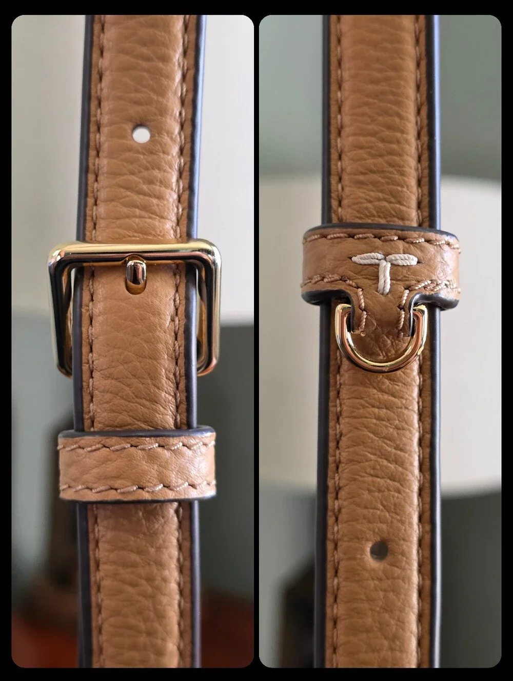 Tory Burch Thea Flap Crossbody Tiramisu Pebbled Leather Bag NWT